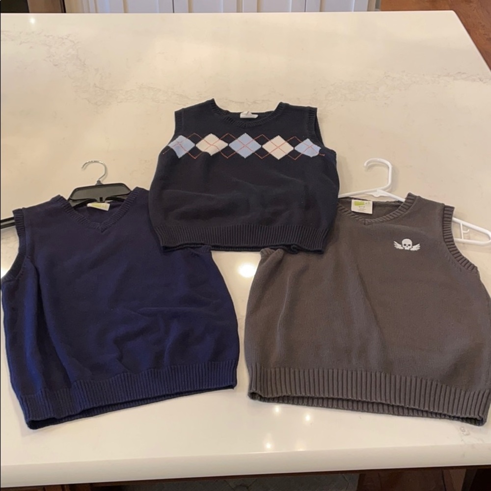 Boys Lot of 3 Crazy 8 Sweater Vests. All size 7-8